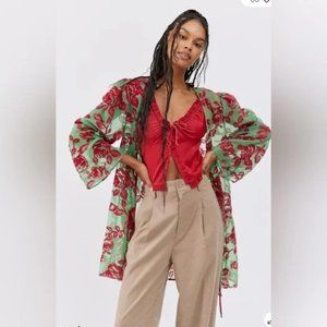 Urban Outfitters Fiona Burnout Kimono, One Size, EUC